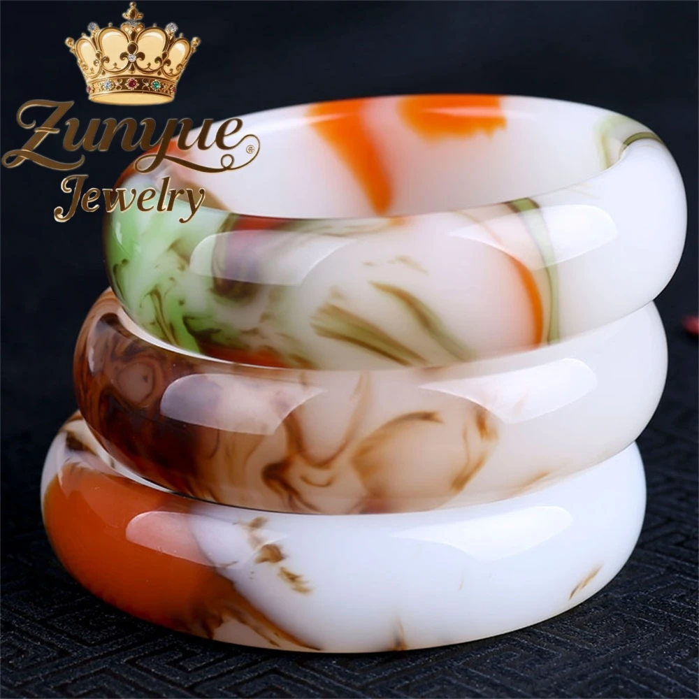 High-End Kip-Bloed Jade Zevenkleurige Jade Armband Handwerk Best Verkopende Mode-sieraden Prachtige Elegante Populaire Gift