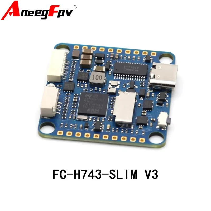 Aneegfpv H743 SLIM V3 ICM42688P ICM20602 Dual IMU AT7456E OSD 2-8S F7 Flight Controller 30.5x30.5mm for FPV RC Drones