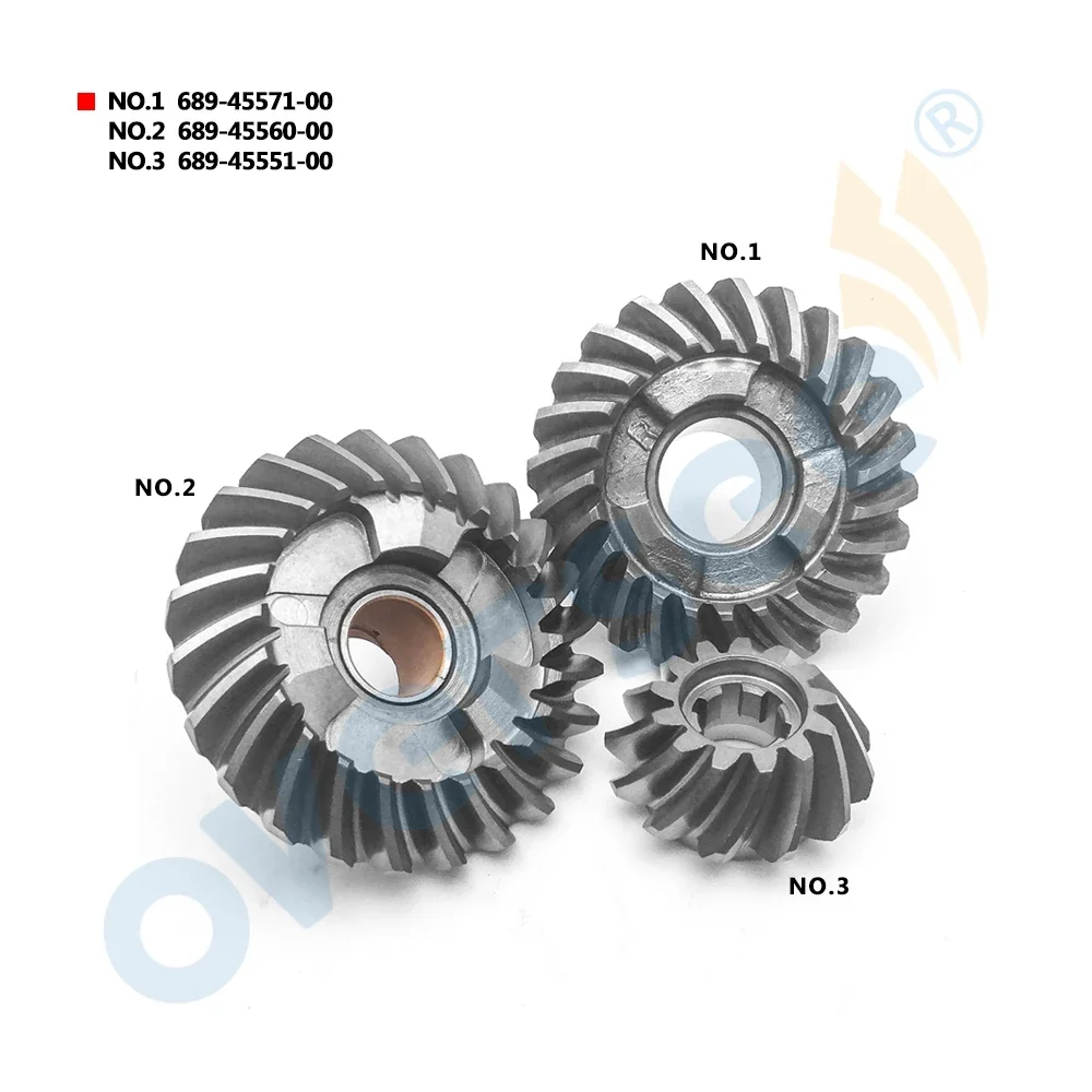 

689 GEAR Kit For Yamaha Outboard Motor 2T 25HP 30HP Forward Gear 689-45560 Reverse Gear 689-45571 Pinion 689-45551