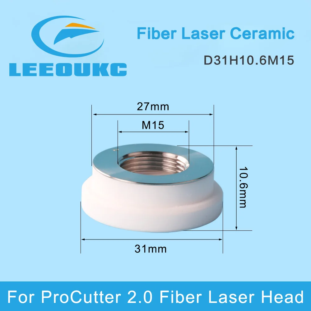 LEEOUKC Laser Ceramic Dia.31mm M15 Thread Ref. KT X Used For ProCutter 2.0 Laser Cutting  Head