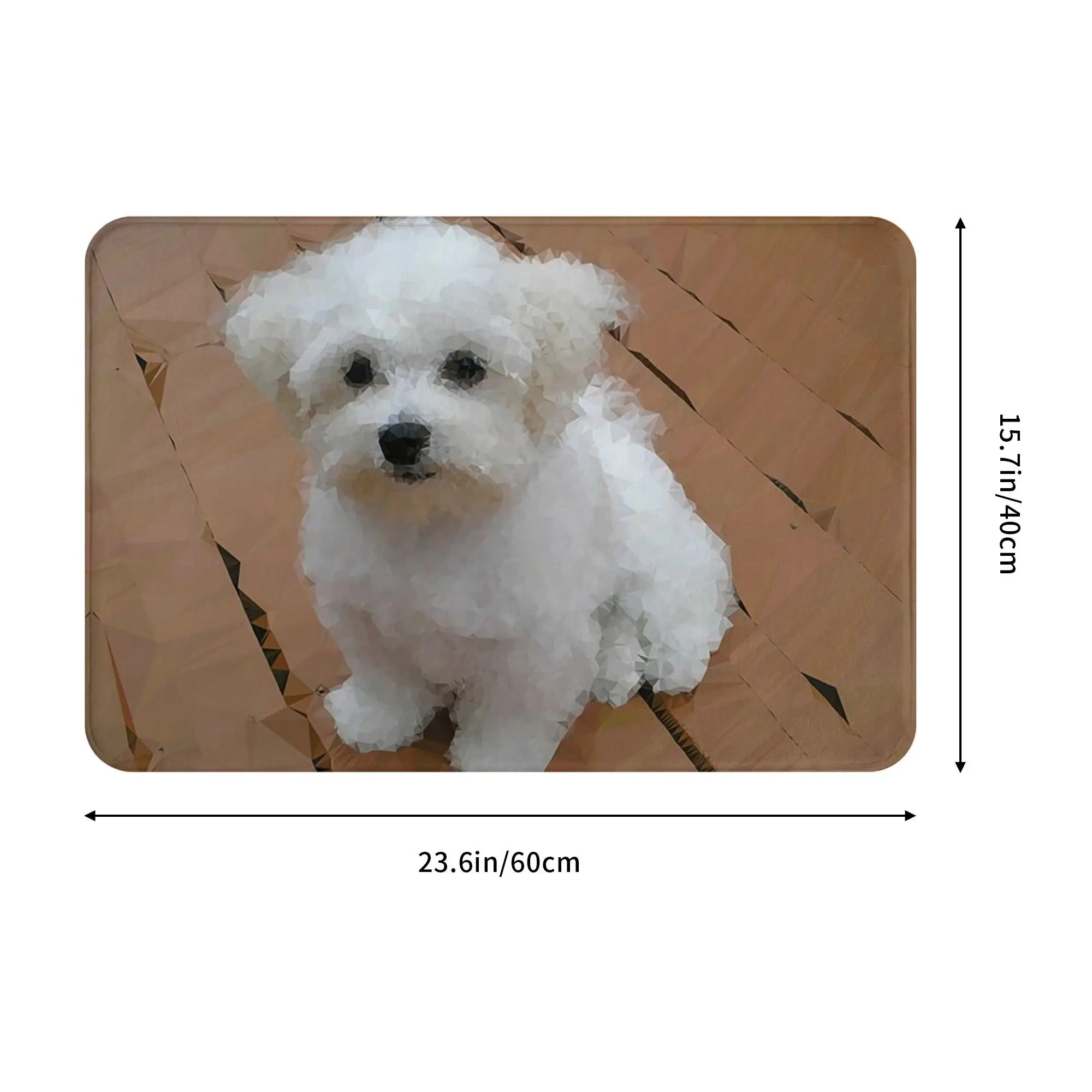 المالطية جرو منخفضة بولي مثلثات هندسية عدم الانزلاق ممسحة الكلمة حصيرة البساط للمطبخ مدخل المنزل الحمام مسند القدم الحصير