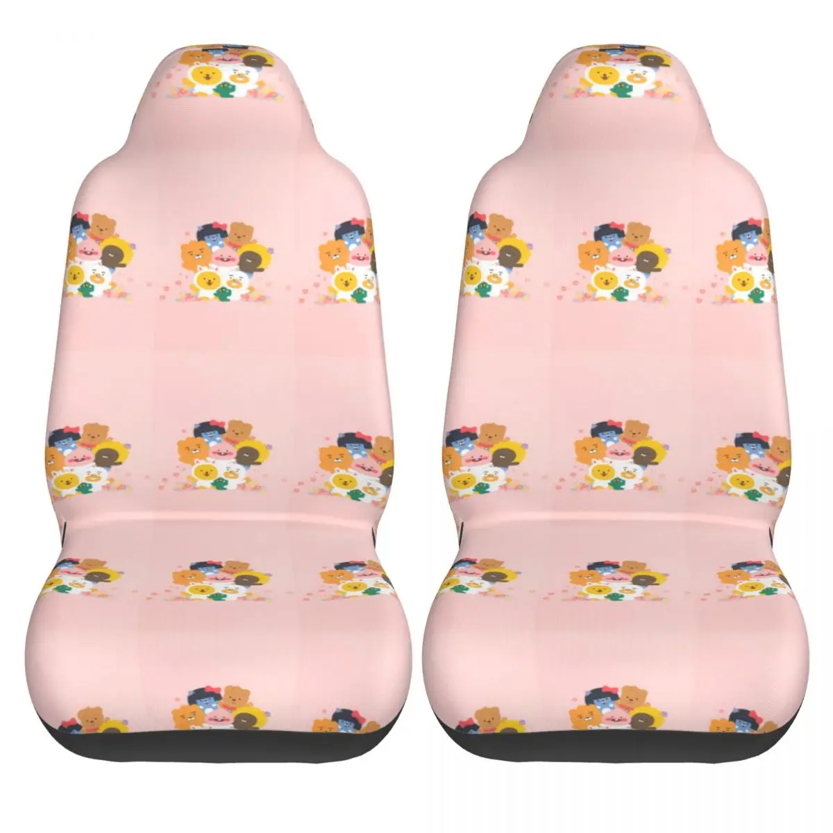 

Kakaos F-Friends Car Seat Covers 2 Pcs Universal Auto Seat Covers Summer Polyester Breathable Cover