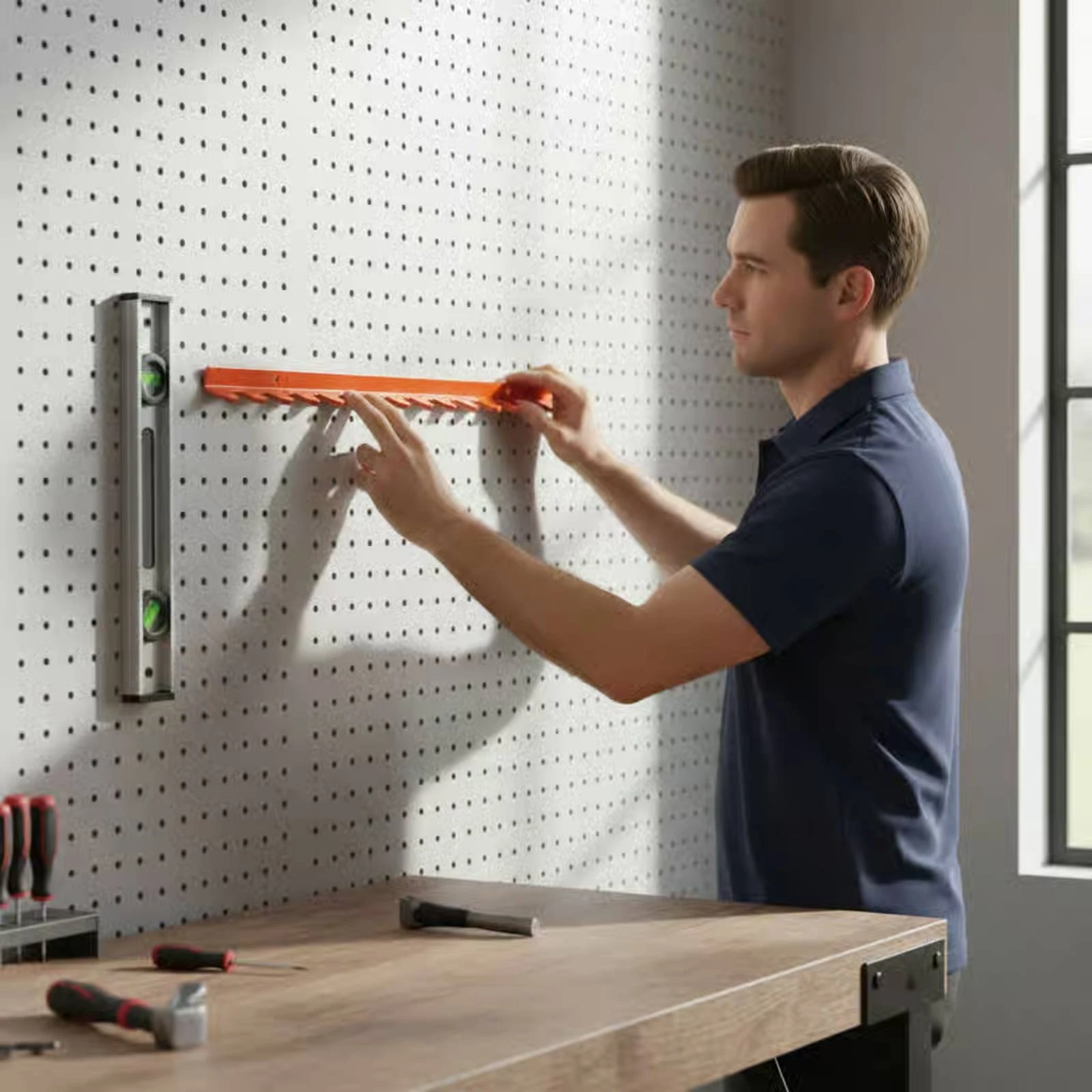 Golf Club Wall Rack Metal Golf Club Storage Stand Vertical Slot Rack Mounted with Holes for Garage - view 6