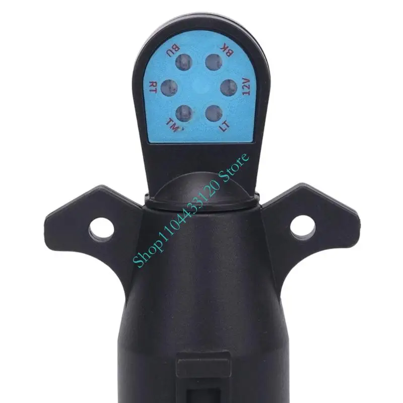 12V Trailer Wiring Circuit Tester with Labeled Face for Tail, Brake, Turn and Reverse Lights