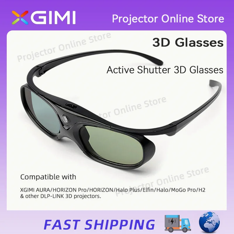 XGIMI 3D Glasses Original  for XGIMI Projector / DLP-LINK Projector DLP-Link Active Shutter Built-in Battery Working 60 Hours