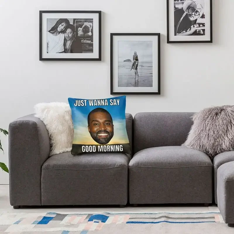 Kanye West Meme cushion, used for sofas, cars, square pillowcases, living room decorations