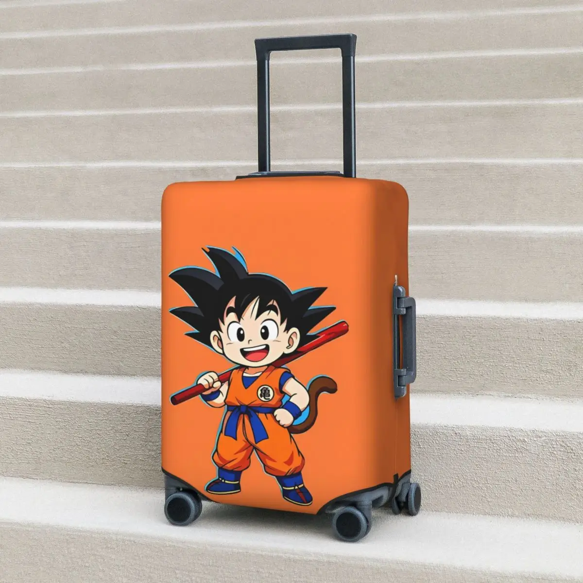 Goku & Vegeta Dragon Ball Anime Suitcase Cover Holiday Cruise Trip Elastic Luggage Case Protection