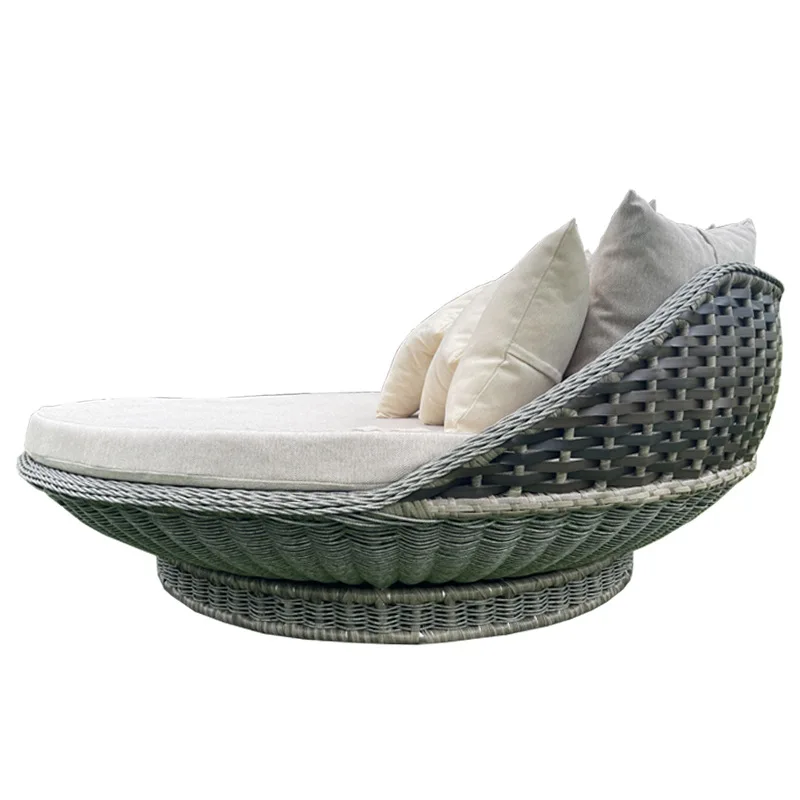 

Outdoor PE rattan sofa Hotel Resort Scenic Hanging chair Beach Seaside Waterproof and sun-proof bed