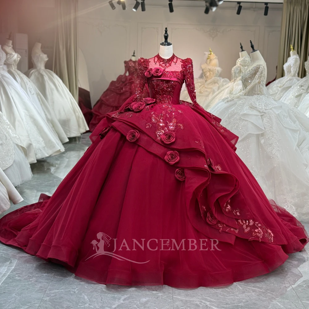 

Surprise Price O Neck Beaed sequins Classic Design Elegant Wedding Bride Dress Shimmering Customized vestidos de novia boda