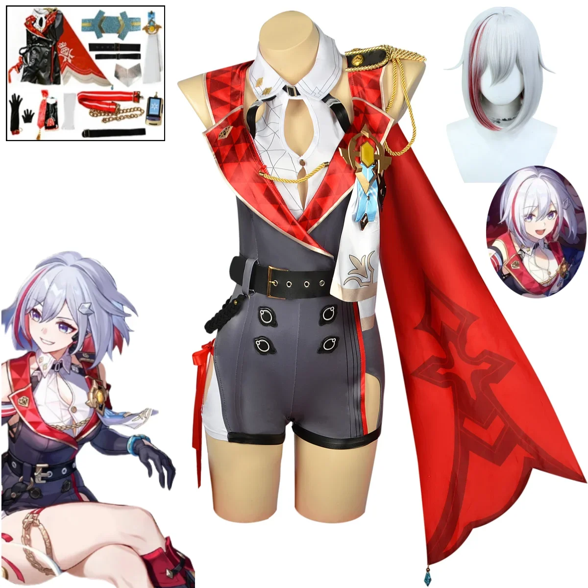 Anime Game Honey Star Rail Topaz Cosplay Kostuum Lederen Uniform Halloween Kostuum Carnaval Kostuum Tentoonstelling Set