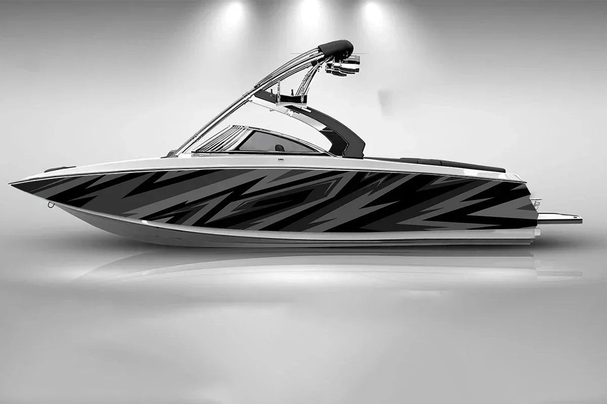 Vector Irregular Graphics Color Blocking Cool Boat Sticker Vinyl Ship Pontoon Deck Boat Fishing Decorative Pontoon Boats Decal