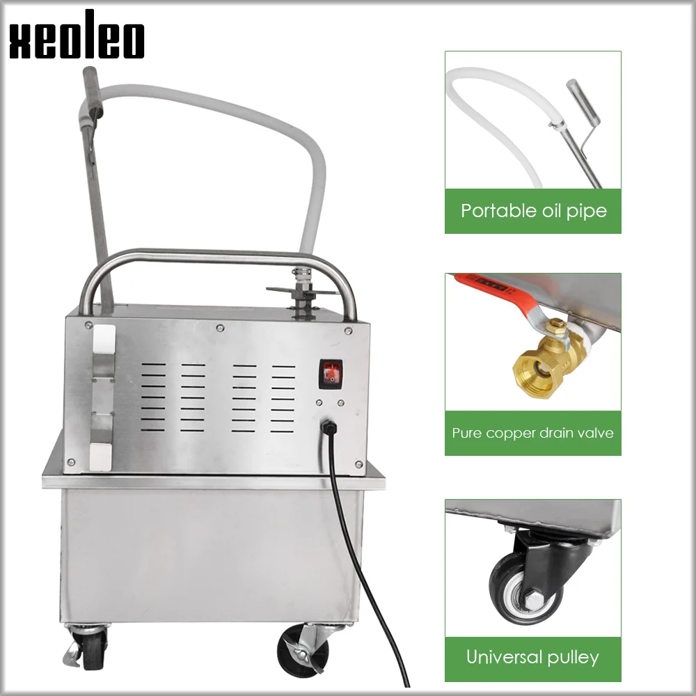 XEOLEO Electric Oil Filter Cooking Machine Filtering Truck for Wallace/KFC/Beckham Kitchen Food  Processor Low Water Pressure