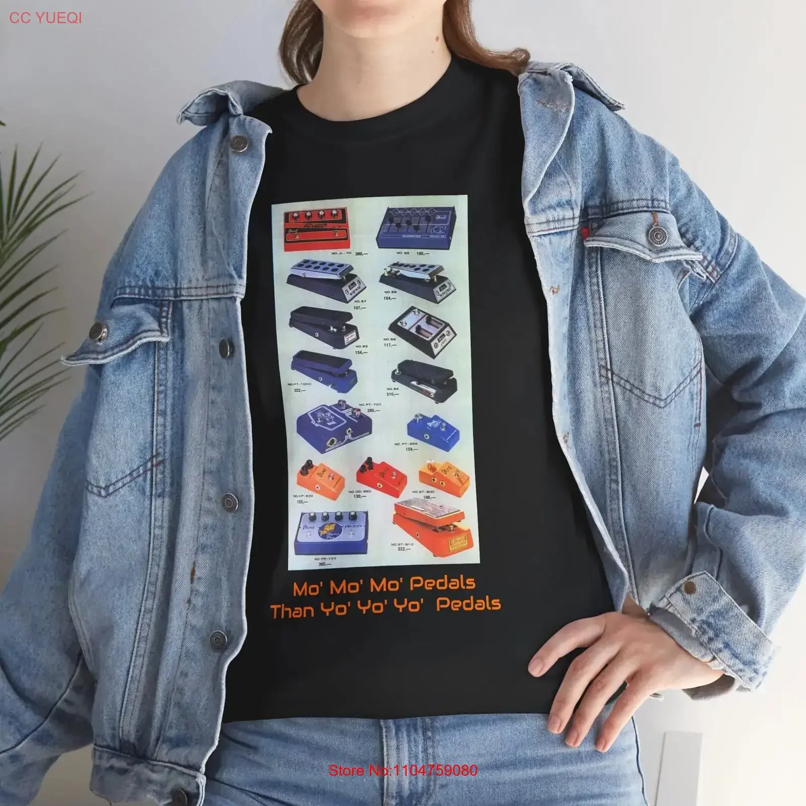 Vintage Electric Guitar Pedals T Shirt Retro Music Guitarist  vintage Washed fashion Stretched Comfortable Soft Breathable