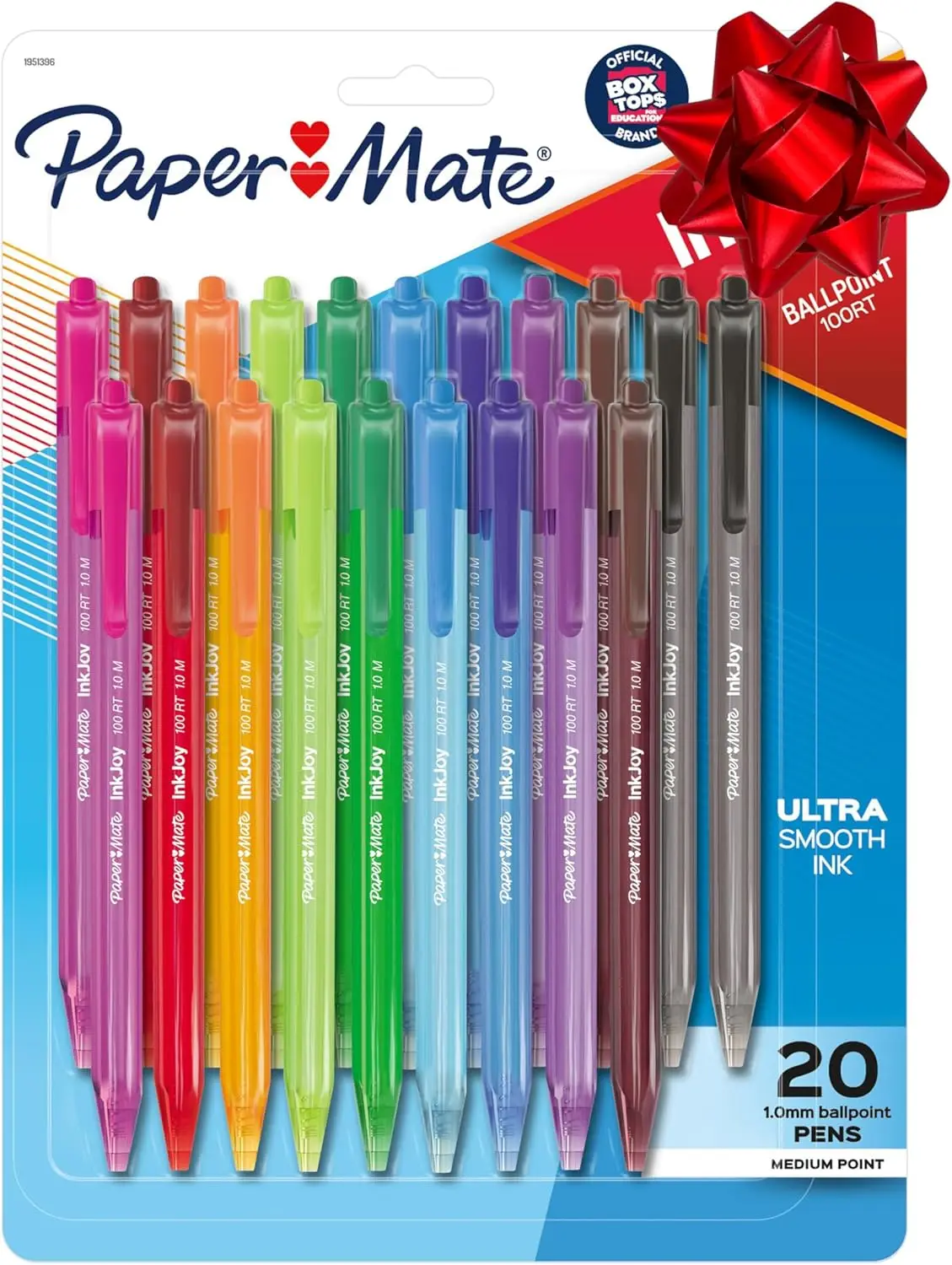 

Colorful Retractable Ballpoint Pens, Medium Point 1.0mm, Assorted Colors, 20 Count - Teacher & Office Supplies
