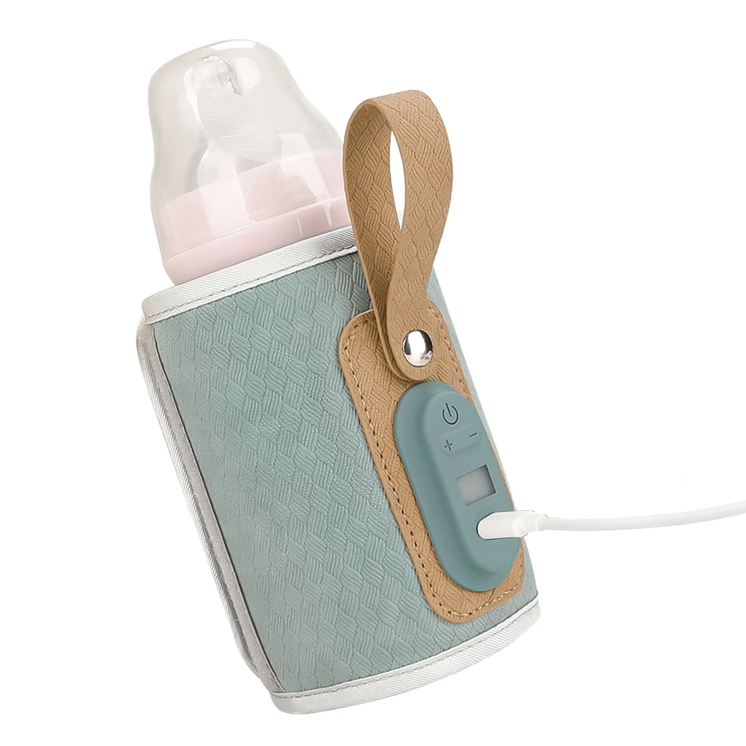 Heated baby bottle cooler bag USB travel milk food heating thermostat portable baby bottle warmer bottle bag