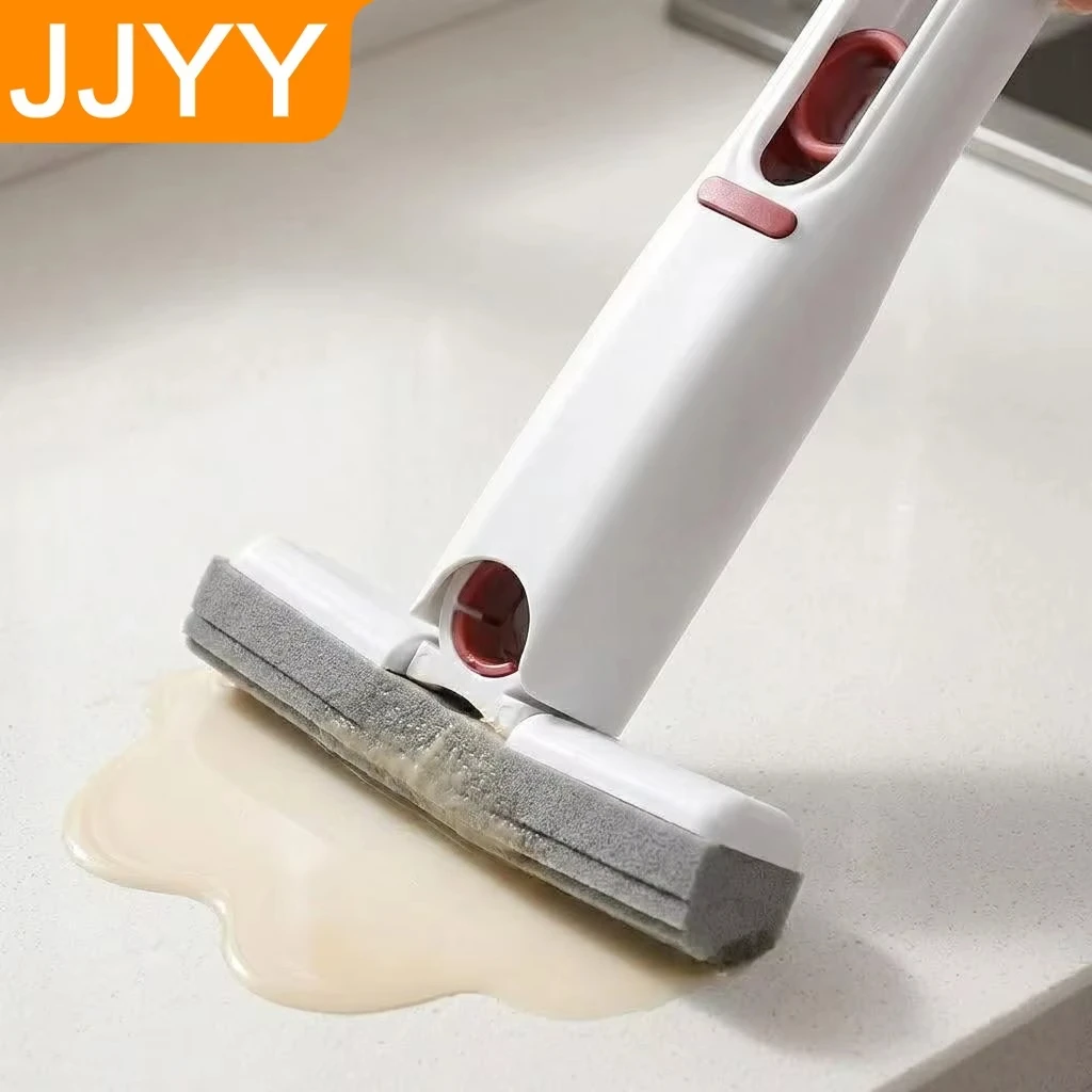 Portable Mini Mop No Hand Wash Lazy Sponge Mop for Home Desktop Glass and Toilet Slit Cleaning Tool