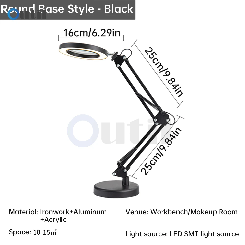 USB Multifunction Magnifying Glass with Led Lights 3 Color Table Lamp Magnifier for Skincare Beauty Reading Soldering Iron