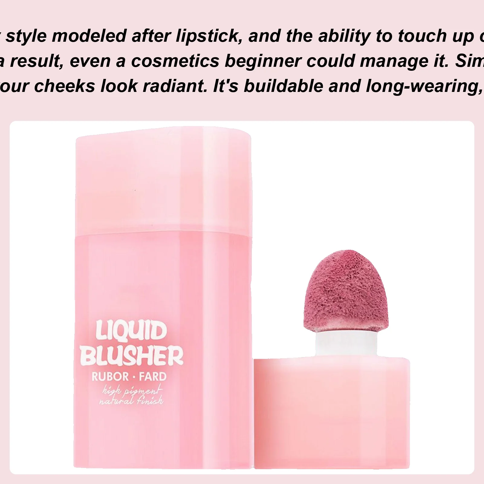 Blush Stick Face Brighten Rouge Stick Peach Creamy Makeup Shimmer Cheek Rouge Cream light Cream Blush Sheer Stick