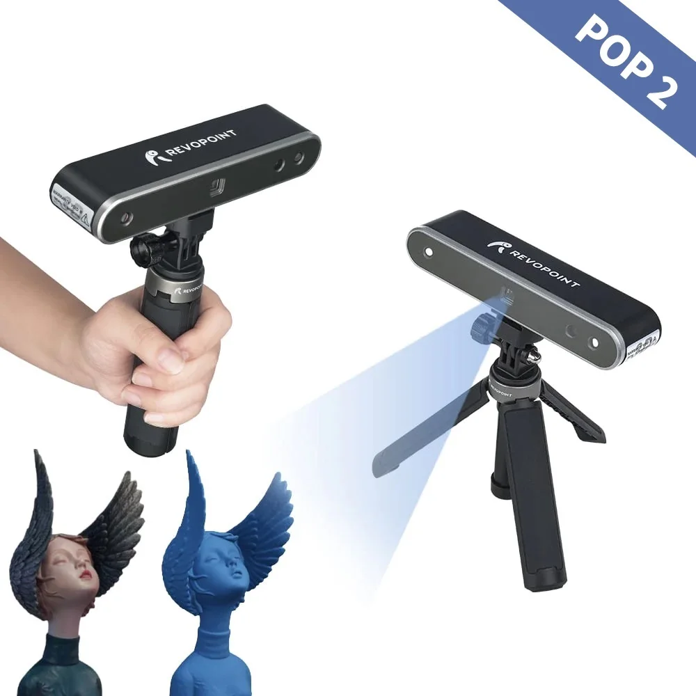 New POP 2 3D High-Precision Scanner Standard Kit with Tripod, Phone Holder, USB, Mobile Cable.0.05mm 10 fps, 3D Printer