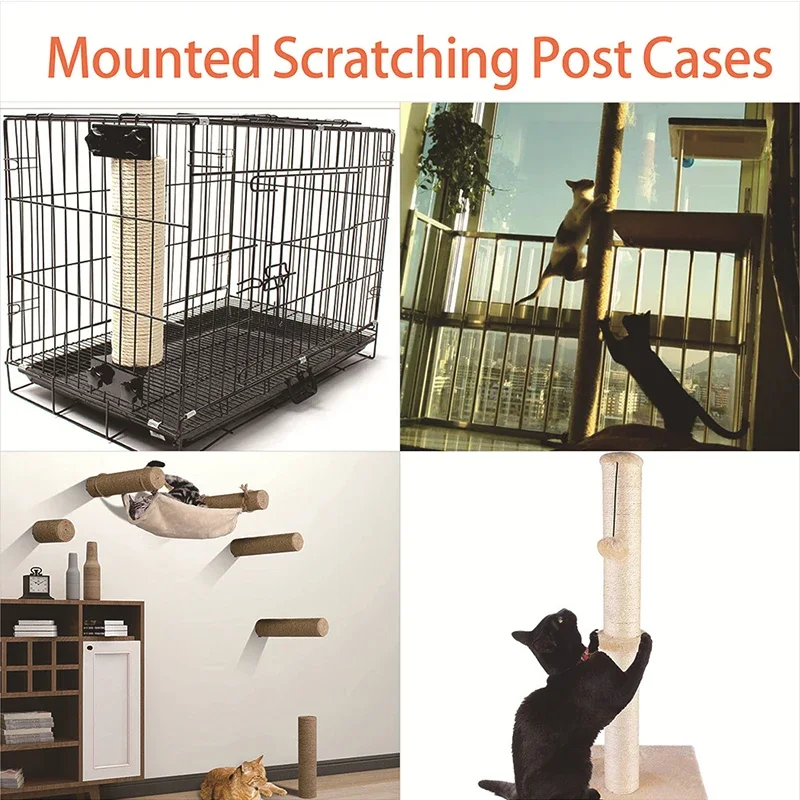 Cat Scratching Post for Cat Tree Tower DIY Cat Climbing Frame Replacement Post Sisal Rope Entangle Kitten Toy Scratch Furniture