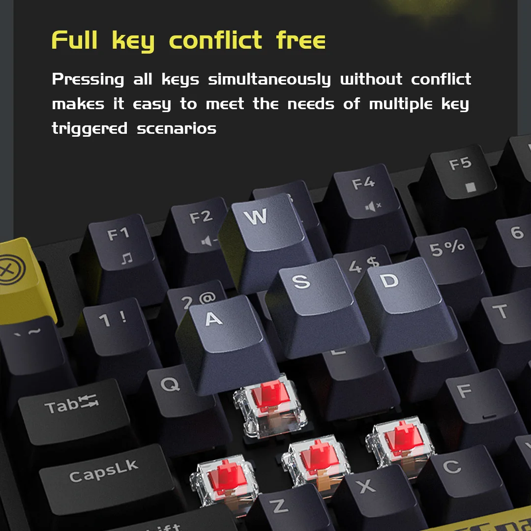 Onikuma لوحة المفاتيح الميكانيكية السلكية مريح Rgb الخلفية الشاي محور 98 مفتاح مكتب لعبة لوحة المفاتيح لأجهزة الكمبيوتر المكتبية الكمبيوتر المحمول