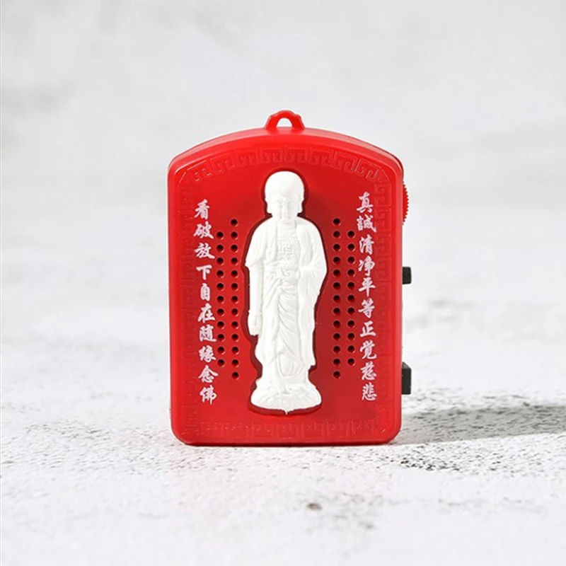 Mini Buddhist Pray Scriptures Music Machine With Buddha Music Songs Red Blue Buddha Chanting Machine Home Ornament