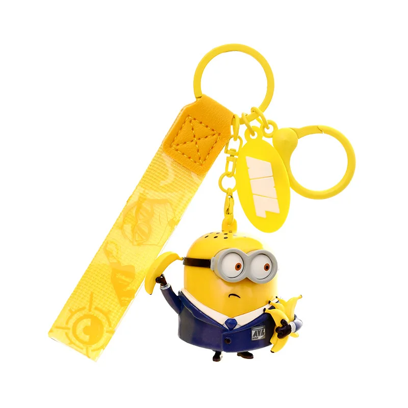 Minions Cartoon Animation Peripheral Figure Keychain Creative Kawaii Personalized Bag Pendant Accessories Holiday Gift Wholesale