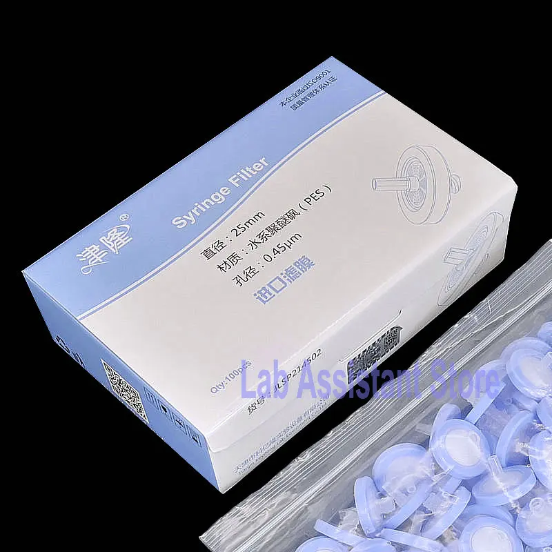 Laboratory Needle Filter Membrane Disposable Syringe Filter Membrane Water PES Nylon Organic PTFE 0.22 0.45um 100Pieces