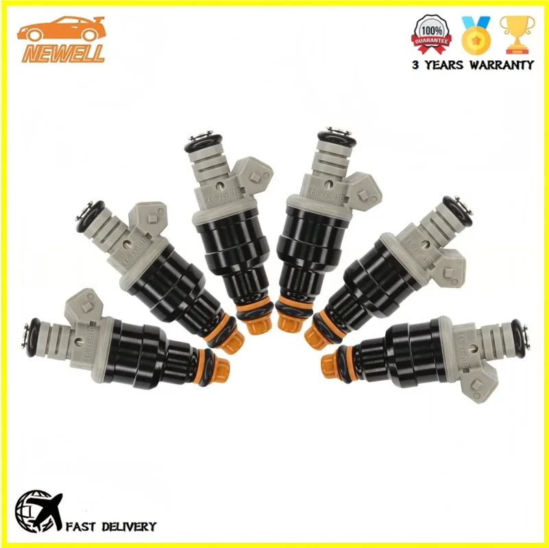 

6pcs 0280150710 E67E-B1B Fuel injector For Ford Mustang Mercury Cougar LS Merkur Scorpio Bronco II 2.9L Aerostar Windstar A3 3.8