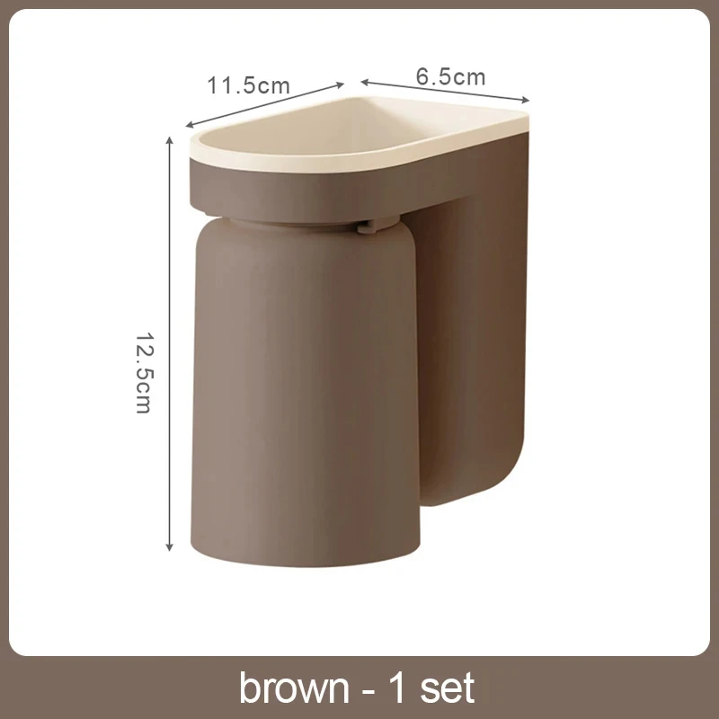 Wall Mounted Toothbrush Toothpaste Storage Holder Couple Mouth Cup Set Shelf Reverse Buckle Type Rack Bathroom Accessories