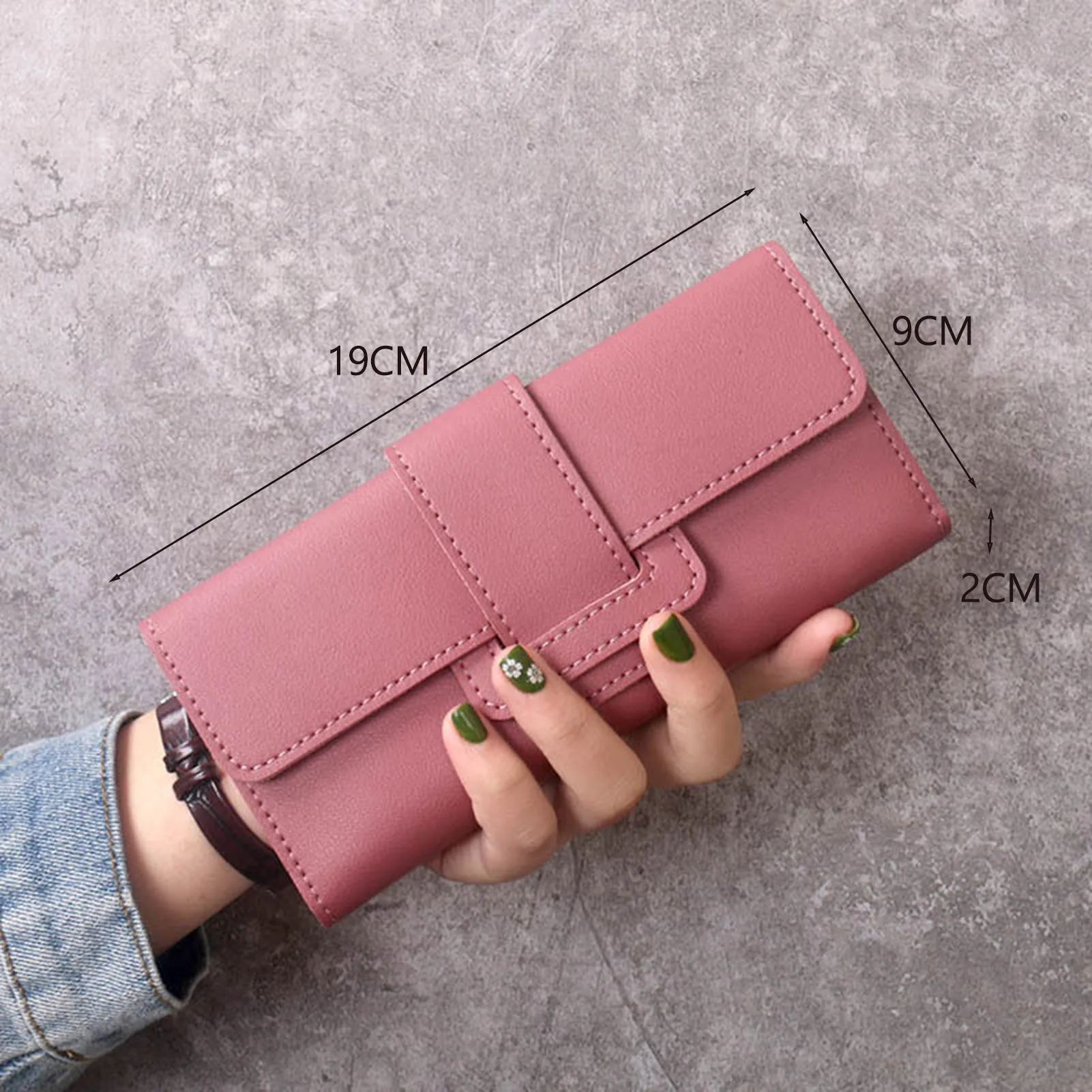 Nữ Dài Ví Ví Với Khóa Kim Loại Đơn Giản Cô Gái Ví Tiền Túi Đựng Thẻ Nữ Ví Điện Thoại Túi Cầm Tay