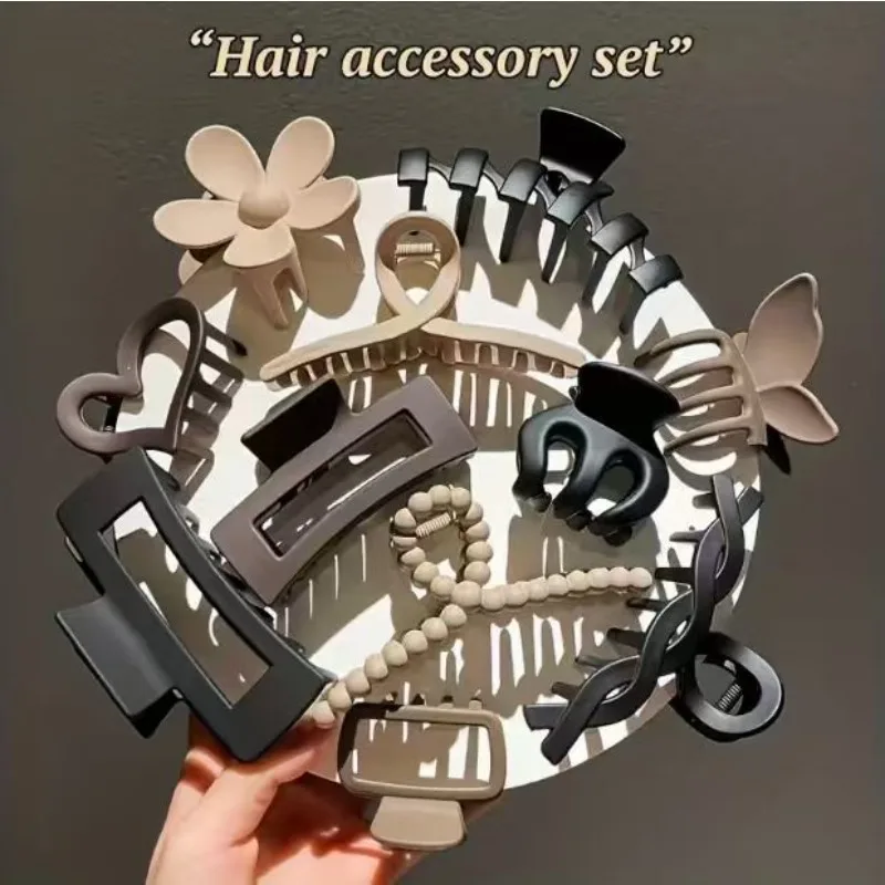 Spring and Summer Frosted Flower Gripper Set, Shark Clip, Hair Clip, Headband, Hair Accessory