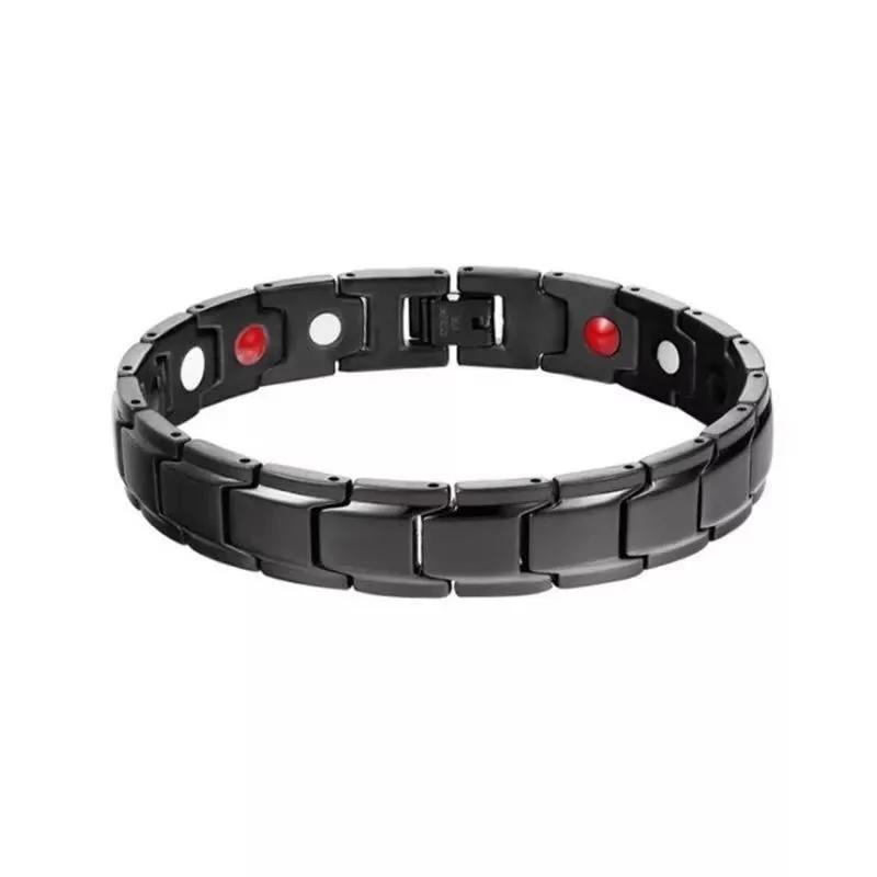 Trendy Stylish Men Strength Therapy Bracelet Adjustable Health Sleep Better Energy Bio Magnetic Bracelets Bangles for Male Gift image 2