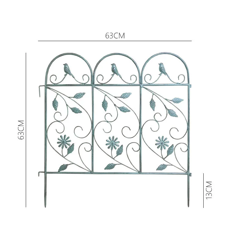decorative garden fence wrought iron old retro courtyard fence flower bed lawn fence animal barrier flower stand