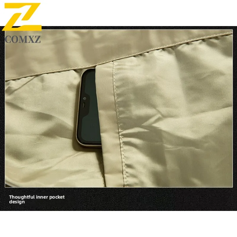 سترة COMXZ للرجال لركوب الخيل، ياقة بيسبول مريحة، سترة خارجية مقاومة للرياح للدراجات النارية، معاطف خريف خفيفة الوزن على الموضة في الشارع