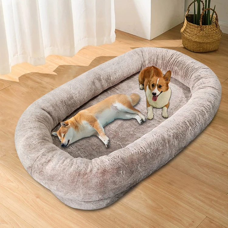 Dog Bed Giant Washable Removable Cover Ultra-Soft Memory Foam Modern Style Human Size Dog Bed