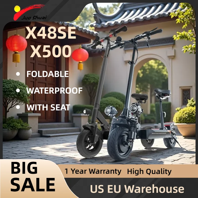 

Fast 65KM/H E-scooter 2400W Dual Motor 75KM Range Foldable with Adjustable Seat 10INCH Tire Adult Electric Scooter Fast Shipping