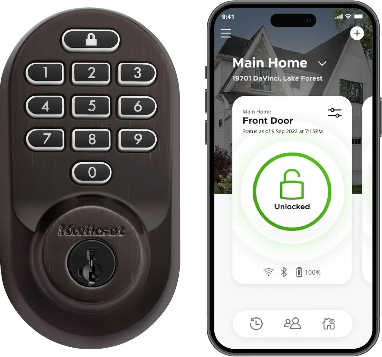 Halo Wi-Fi Smart Lock Keyless Entry Electronic Keypad Deadbolt Featuring SmartKey Security, Venetian Bronze