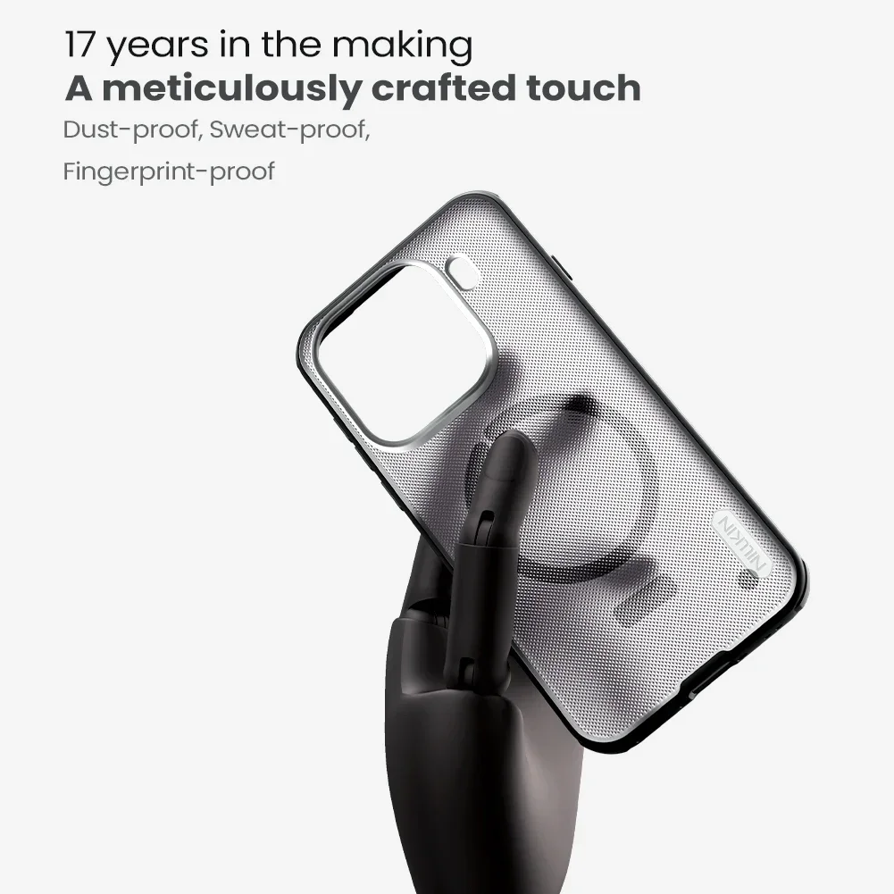 Nillkin Etui na telefon OPPO Find X9 Pro Find X9 Magnetic Super Frosted Shield Pro, odporne na odciski palców, odporne na wstrząsy, tylna obudowa — zdjęcie produktu 5