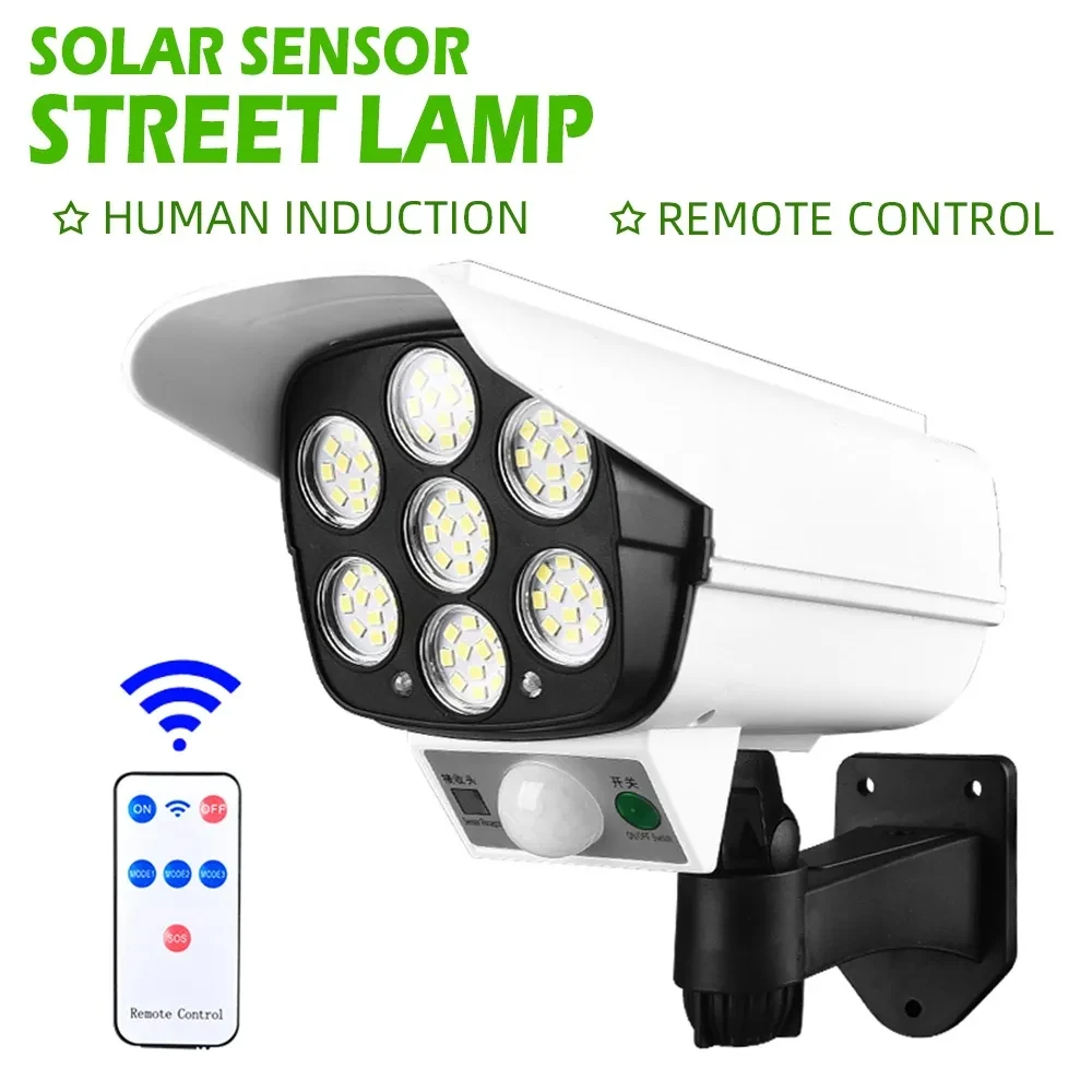 

LED Outdoor Solar Light Motion Sensor Solar Night Lamp Security Dummy Camera Lamp IP65 Waterproof 77 Leds Solar Light