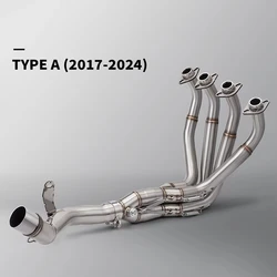 Z900 A2 2017 - 2024의 경우 완전한 오토바이 배기 시스템 소음기, 51mm 전면 헤드 연결 파이프