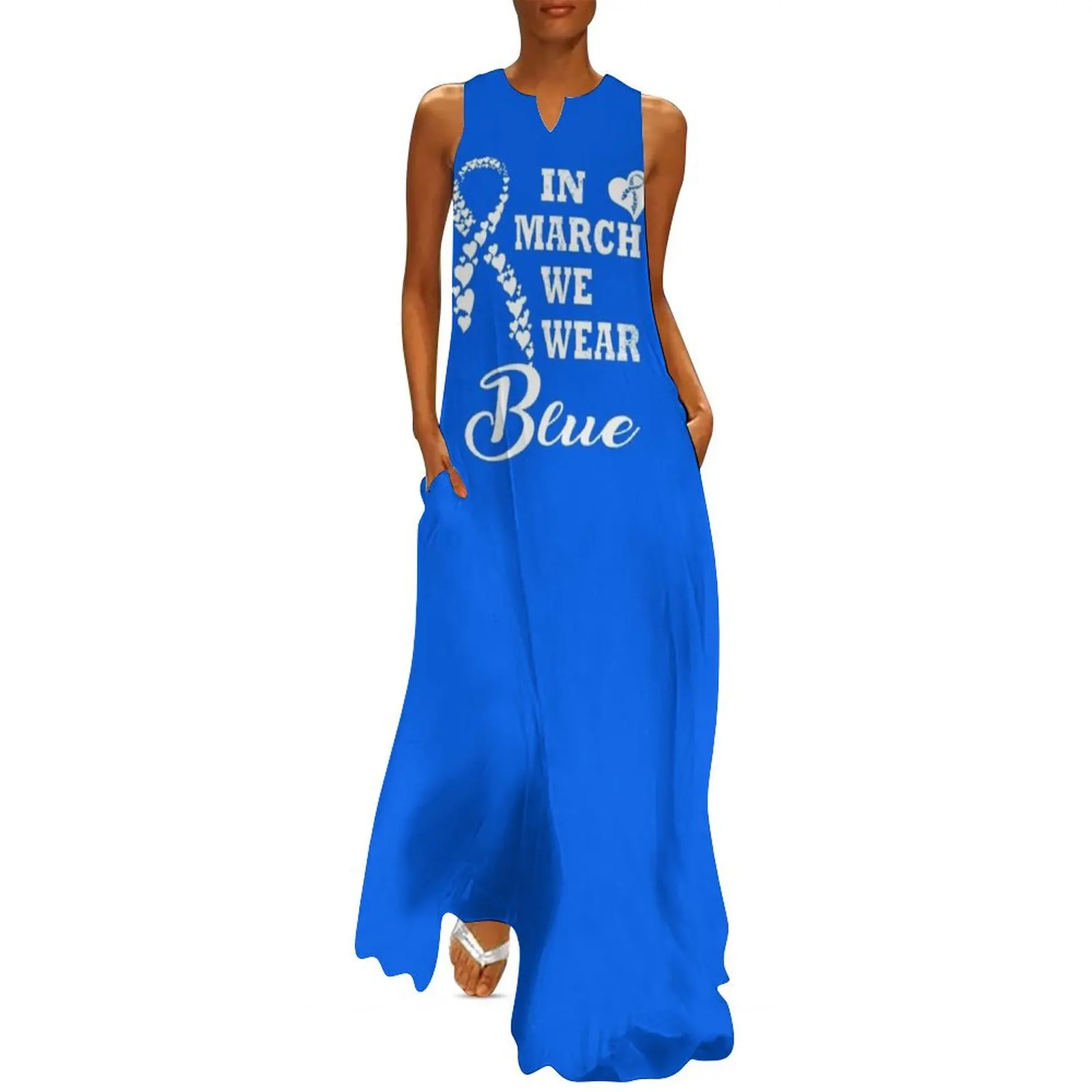 In March We Wear BLUE Long Dress Dress vintage chic and elegant evening dress