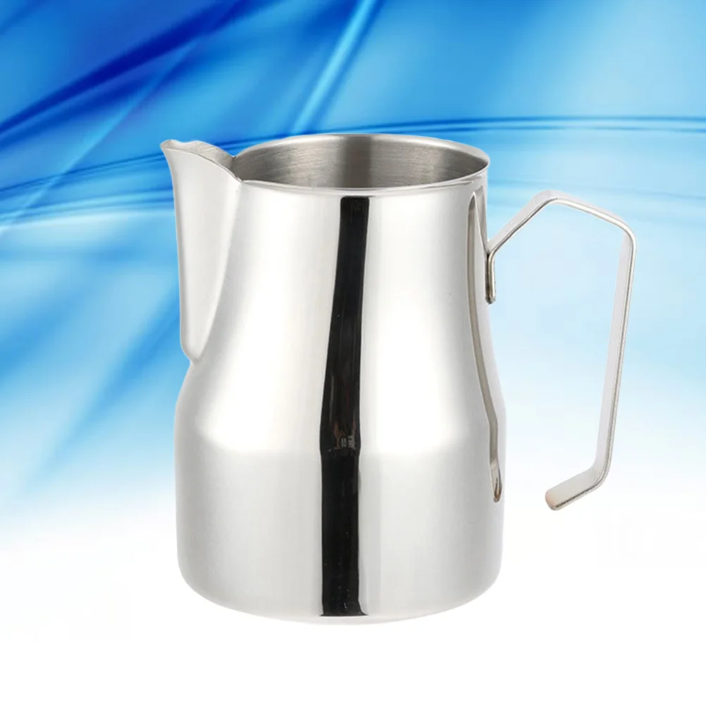 

1Pcs Stainless Steel Milk Pitcher 350ml Fine Workmanship Smooth Surface Latte Art Frothing Pitcher Creamer for Espresso Machines