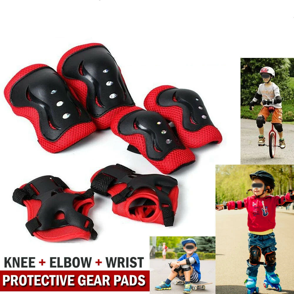 

Cycling Bike Inline Skatings Skateboard 6pcs/set 6 in 1 Riding Sports Kids Protective Gear Wrist Protective Knee Pad Elbow Pads