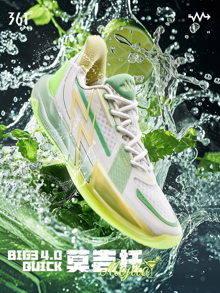 

BIG3 4.0 Quick Basketball Shoes 361 Men's Shoes Sports Shoes Spring/Summer Professional Combat Breathable, Anti slip, and Durabl