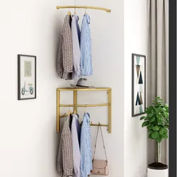 SpaceSaving Corner Coat Rack Light Luxury Bedroom Wall Clothes Hanger Living Room Hallway Organizer Sleek Design Functional