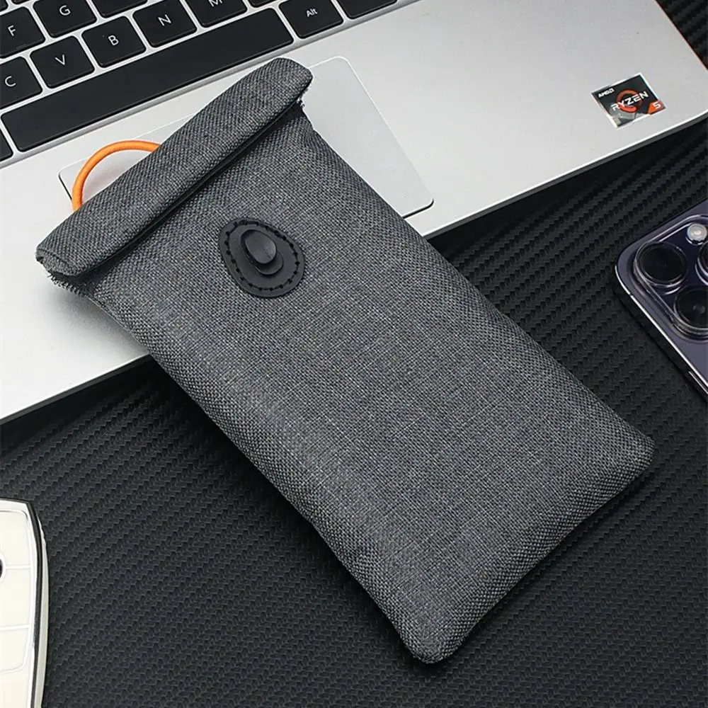 Anti-Radiation Signal Blocking Bag Oxford Cloth Solid Color Cell Phone Bag Signal Blocker Pouch Car Keys Bag Small Item Pouch