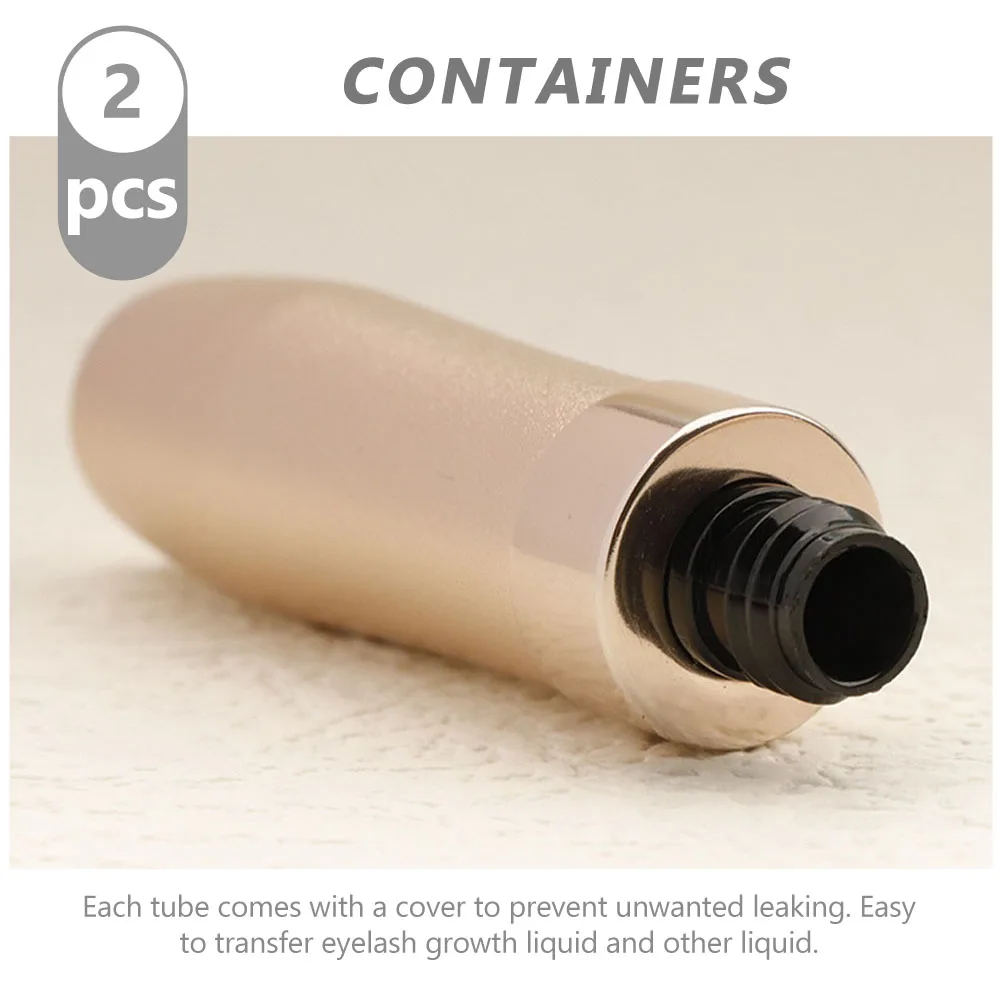 

2pcs Empty Eyelash Serum Bottle Mascara Tube Growth Liquid Eyeliner Glue Bottles Travel Size Lightweight Practical Storage
