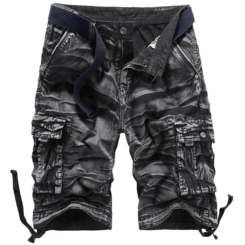 

Workwear Shorts Men's Cotton Camouflage Loose Five Point Multi Bag Pants European and American Fashion Trends