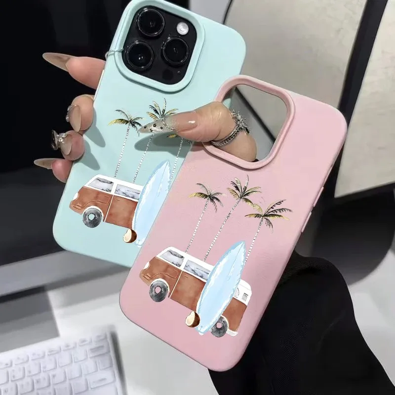 Summer Beach Palm Tree Case For Samsung A05S A06 A07 A15 A16 A17 A34 A35 A53 A54 A55 S23 S24 FE S25 S26 Ultra A26 A36 A56 Cover